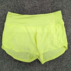 Lululemon Speed Up Athletic Shorts Womens 4 Yellow Low Rise Lined Bottoms